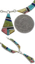 Southwest Multicolor Earrings And Link Necklace Set GS75439